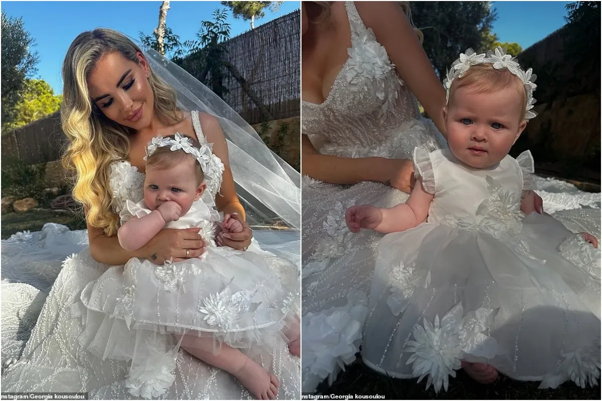 Georgia Kousoulou shares emotional post about having hers and Tommy Mallet's baby girl Gigi, eight months, alongside son Brody, three, at their wedding after 'lows' ngocc