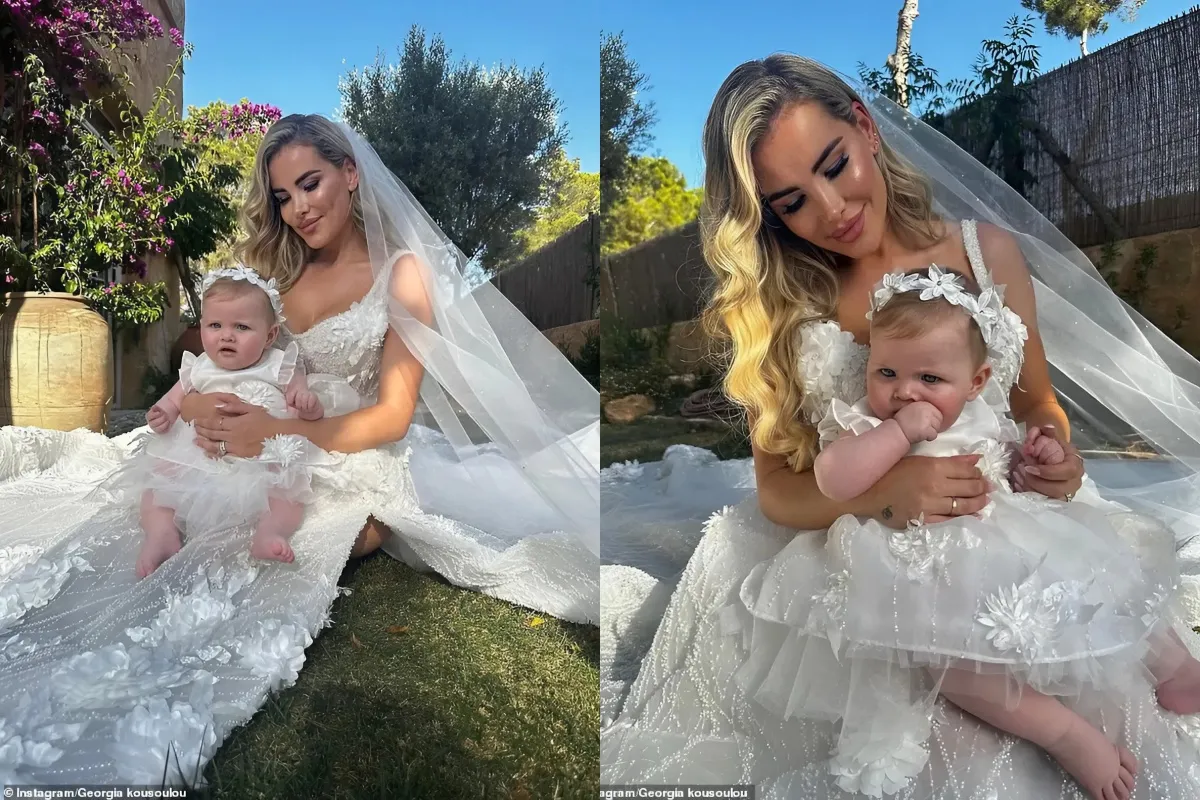 Georgia Kousoulou shares emotional post about having hers and Tommy Mallet's baby girl Gigi, eight months, alongside son Brody, three, at their wedding after 'lows' liennhi