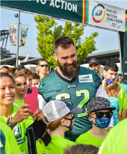 Jason Kelce Strips Down to Tiny Speedo for Eagles Autism Foundation Charity Event!