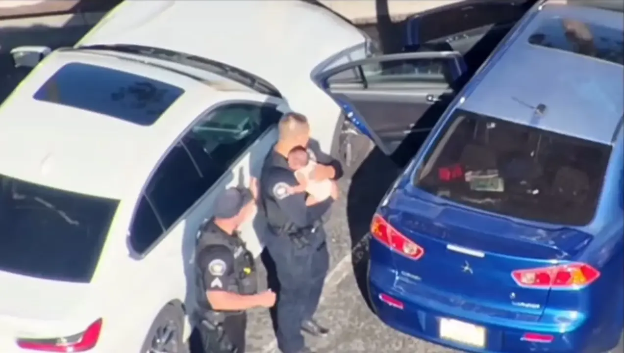 Corona police smash window to rescue baby left in 110-degree car