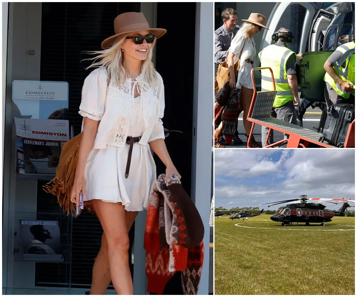 “It’s insane – they keep coming one after another” – Holly Willoughby becomes latest celeb to land at Glastonbury by £14,000 helicopter as furious locals slam VIP arrivals for ‘ruining the festival’s spirit’ - suong