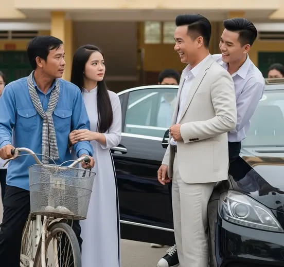 Cha ngh//èo đưa con gái đi thi bị giám đốc và quý tử ch///ế nh//ạo, 30 phút sau họ phải cúi đầu