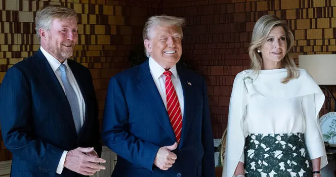 Dutch Queen accused of mocking Donald Trump on live TV as he was standing next to her