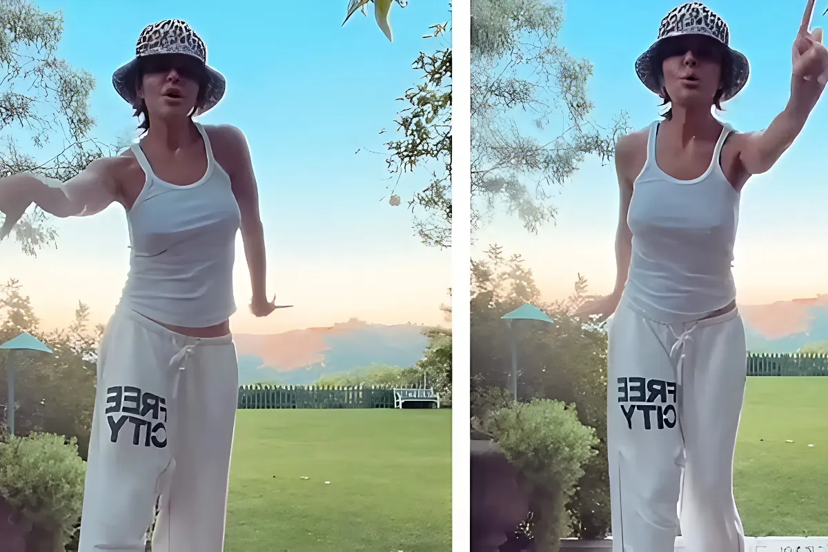 Lisa Rinna, 61, shows off plenty as she goes bra-free in a white tank top while  dancing at her Los Angeles home... after a lake vacation with her family - lulu