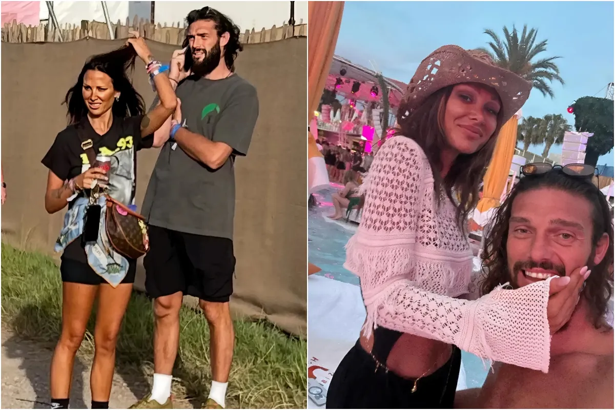 Andy Carroll and Lou Teasdale kiss and make up in £38k posh Glasto camp as they snog and hold hands after ngocc
