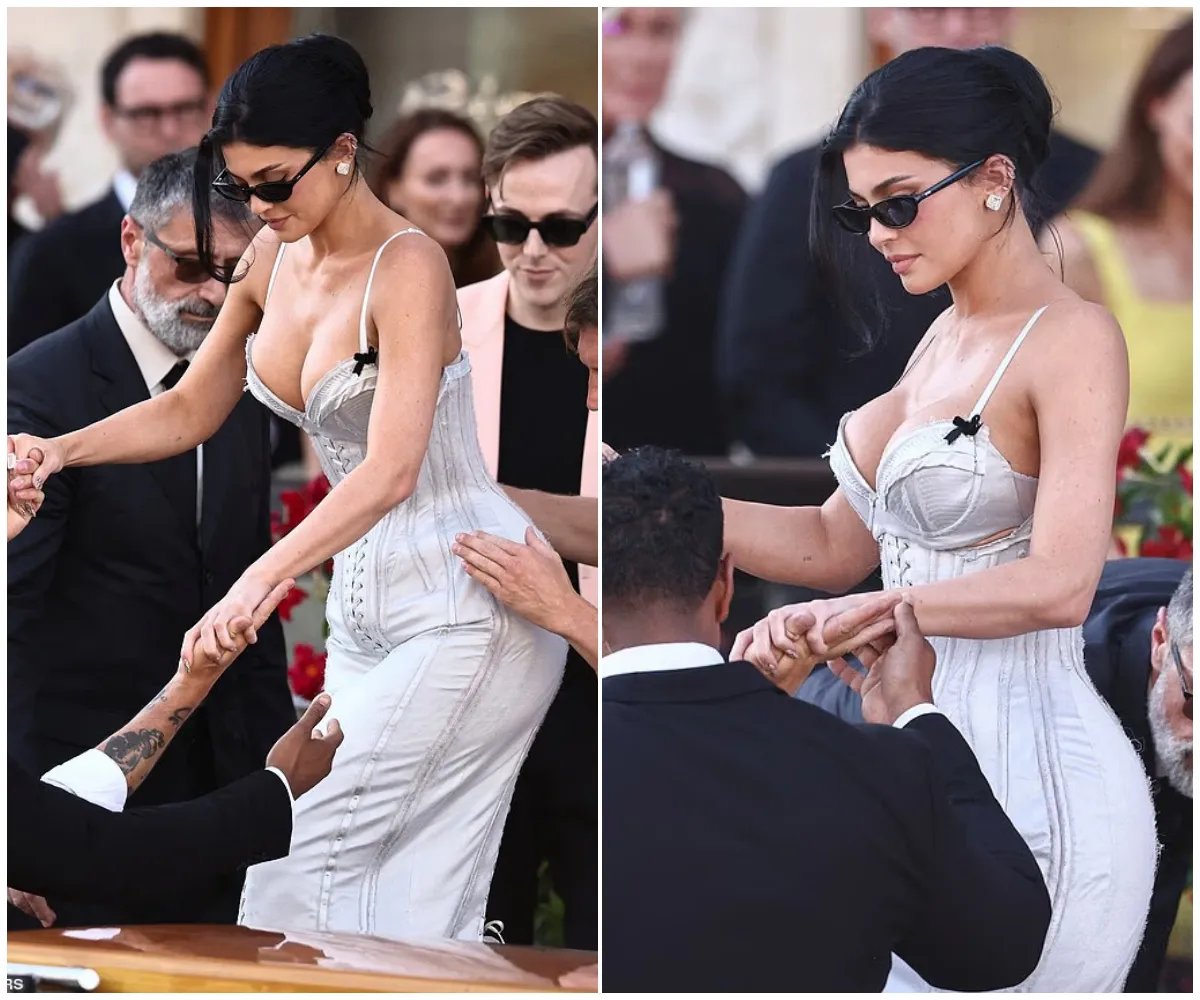 ‘I see a bride’ – Kylie Jenner risks Lauren Sanchez’s wrath as she appears to wear white to Jeff Bezos’s $20M Venetian wedding and fans accuse her of trying to outshine the bride with cleavage-baring gown - suong