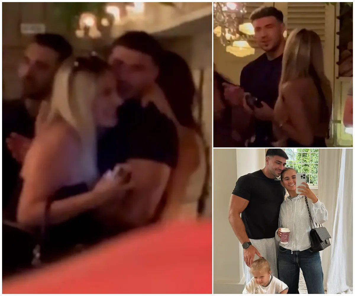 Tommy Fury shares hug with Molly-Mae Hague lookalike during wild night out as he parties until the early hours - following his reconciliation with the influencer - suong