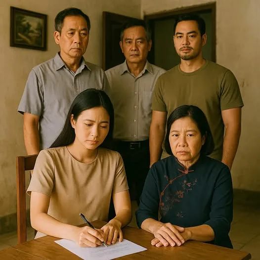 “T:ao chỉ cho xây nhà còn đất thì là của thằng Hải…ký vào đây đi nhỡ có l:y hôn thì nhà t đỡ thiệt”