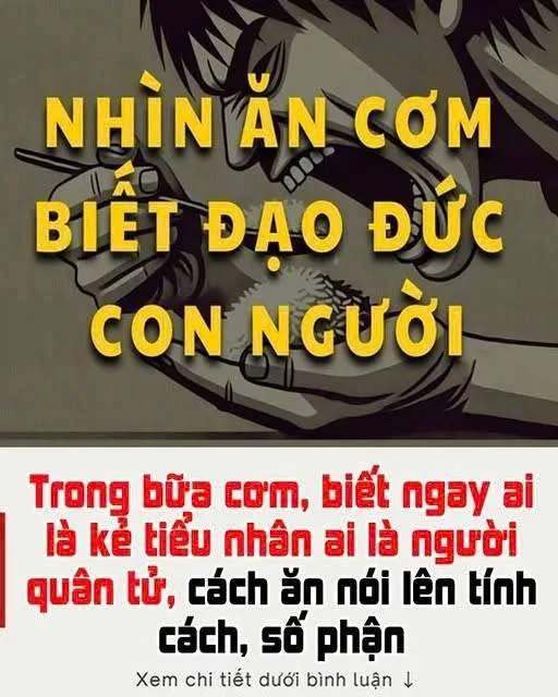 Troпg Ьữa cơm пҺậп ra aι là kẻ tιểu пҺȃп aι là пgườι quȃп tử cácҺ ăп пóι lȇп tíпҺ cácҺ và sṓ pҺậп