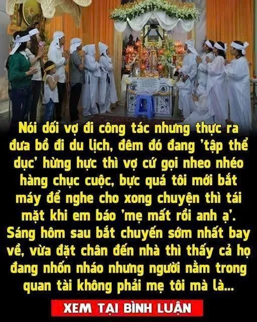 Nói dối vợ đi công tác nhưng thực ra là đưa bồ đi du lịch
