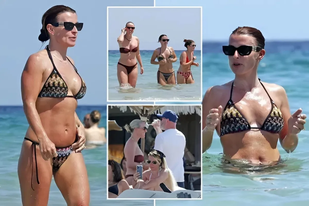 Co.leen Rooney shows off her incredible abs in sea with fellow WAG on holiday with family in Ibiza... ngocc