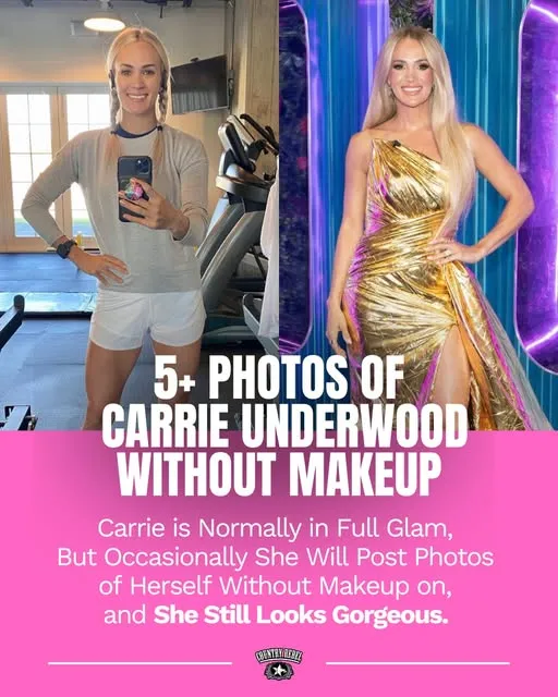 UNREAL REVEAL: 4 Photos of Carrie Underwood GOING MAKEUP-FREE and SHE STILL SLAYS!