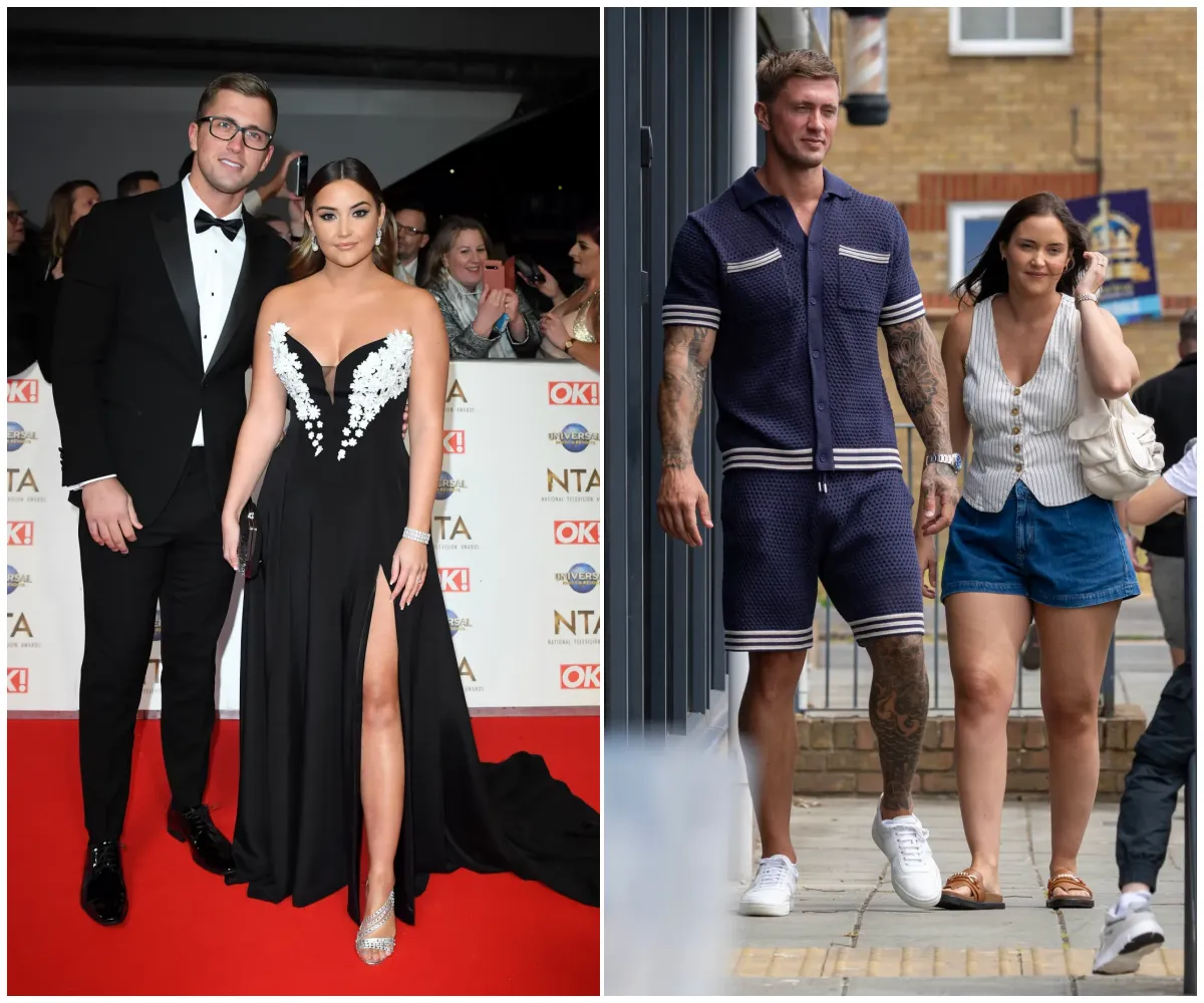 ‘Congratulations’ – Jacqueline Jossa puts on united front with Dan Osborne as she supports him at launch of new tanning salon after he secretly moved out amid marriage crisis and Christine McGuinness text scandal - suong