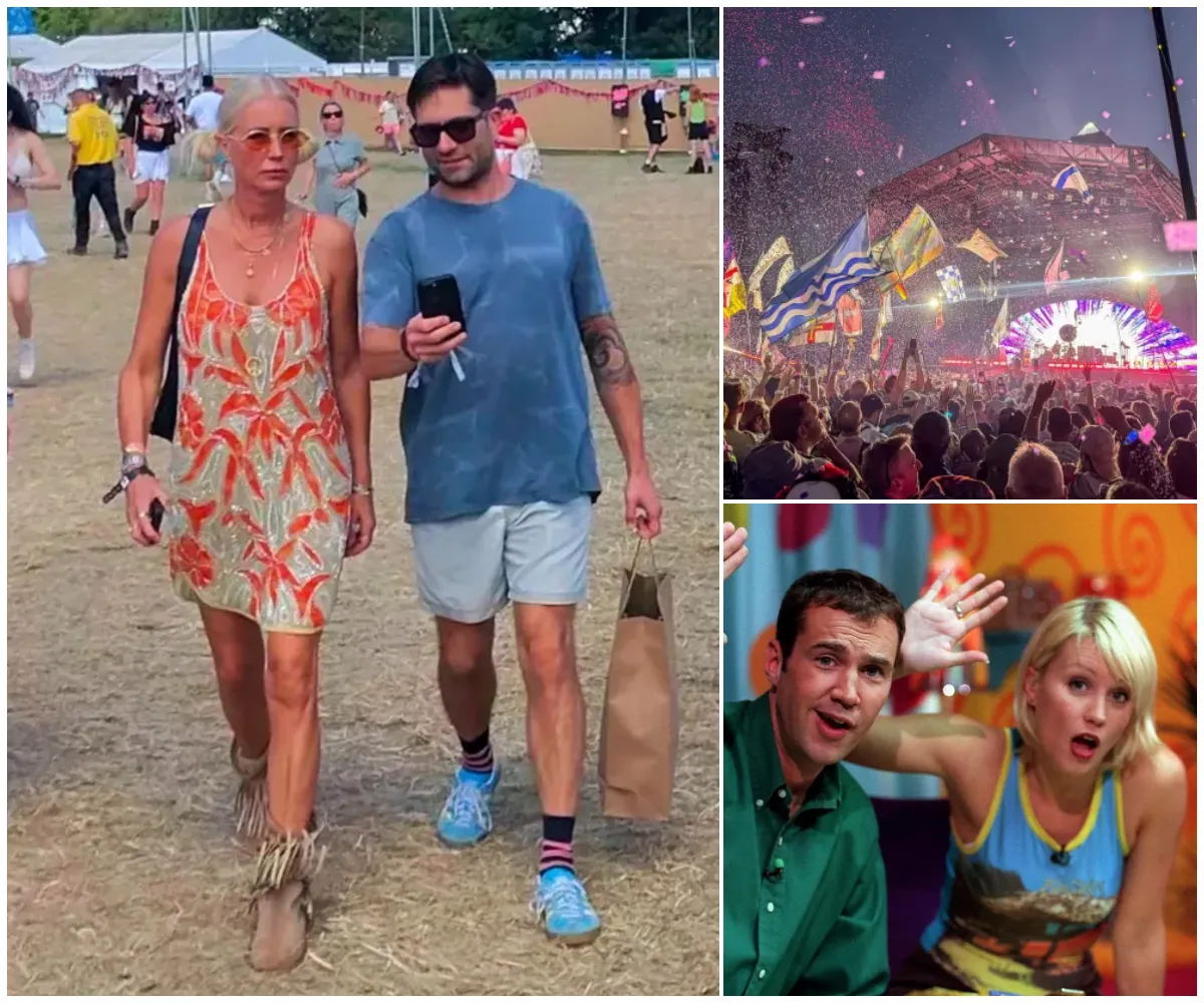 ‘Absolutely smitten’ – 90s TV icon Denise Van Outen makes loved-up public debut with millionaire boyfriend Adam Butler at Glastonbury after secret DJ set and luxury Maldives getaway sparks romance rumours - suong