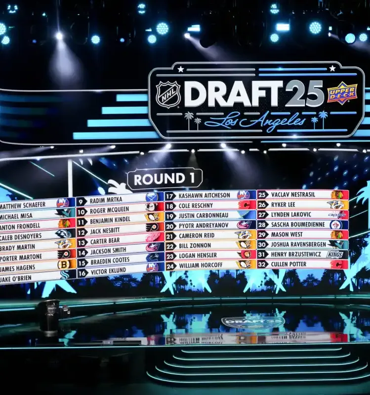 2025 NHL Entry Draft: Golden Knights trade up twice, draft forwards Ihs-Wozniak and Nobert