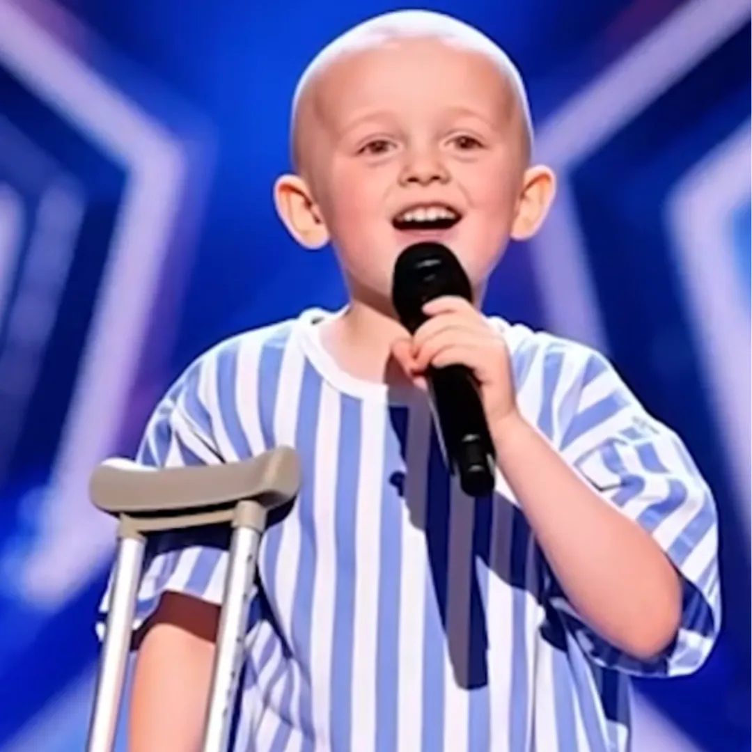 Five-Year-Old with Crutches and Prosthetic Leg Stuns AGT Judges with Courageous Hymn
