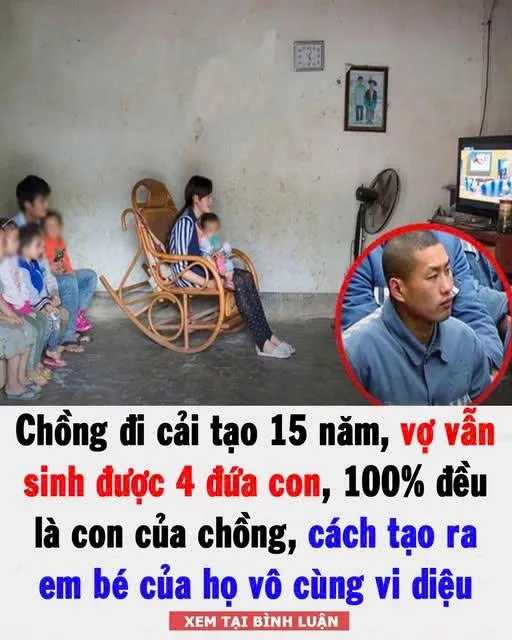 Khó tin: Chồng bị giam trong tò 15 năm vẫn sinh 4 con với vợ