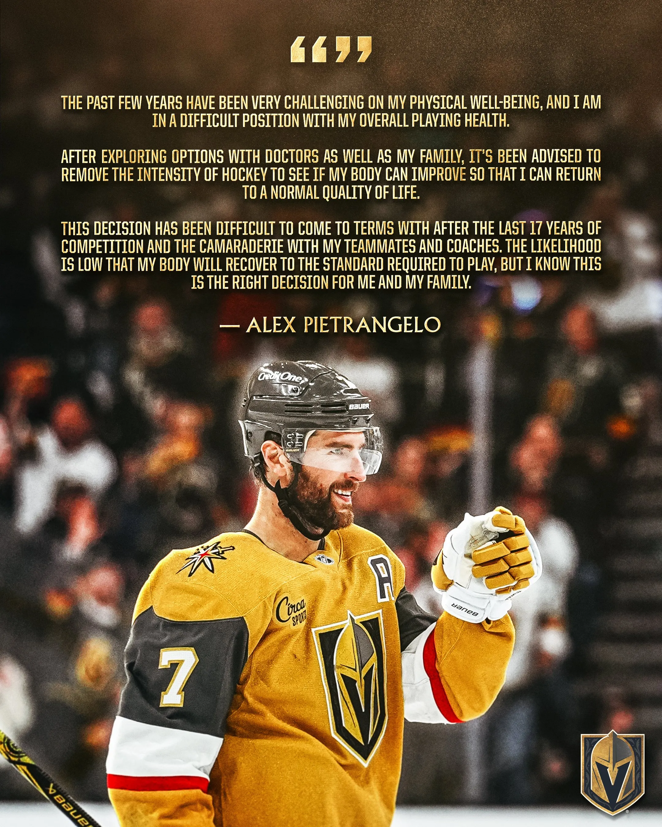 Unfortunate Update Regarding Alex Pietrangelo