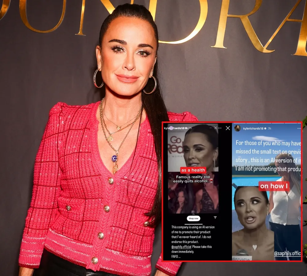 Kyle Richards Calls Out Company for Using AI Version of Her to Promote Product, Celebrates Alexia Umansky’s “Family Bachelorette” as Kathy Hilton Misses Party