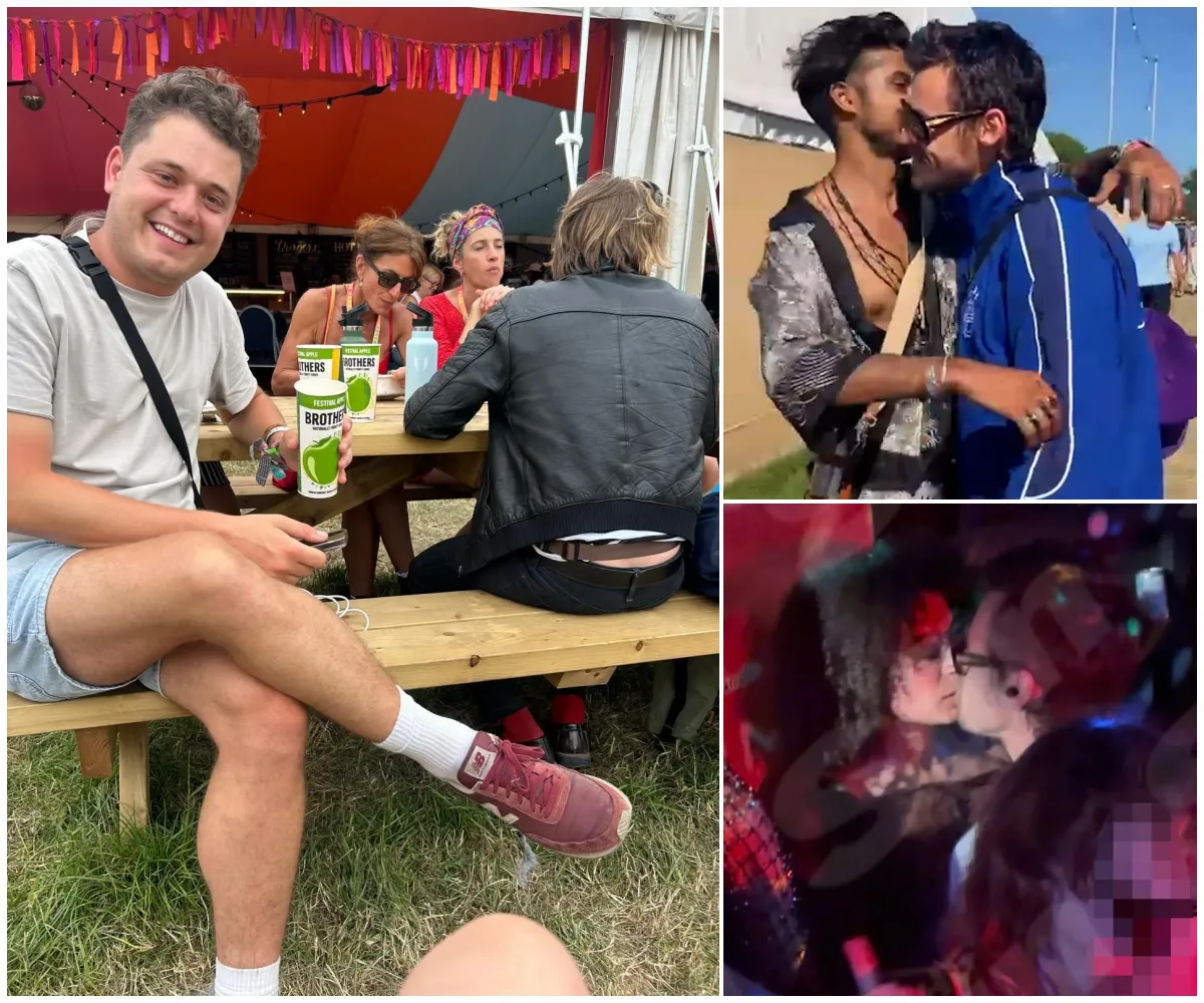 ‘He locked lips with her for 12 seconds’ – Inside the wild Glastonbury VIP zone where I watched Davina McCall dance all night and caught Harry Styles snogging mystery girl now revealed as glamorous TV producer Ella Kenny - suong