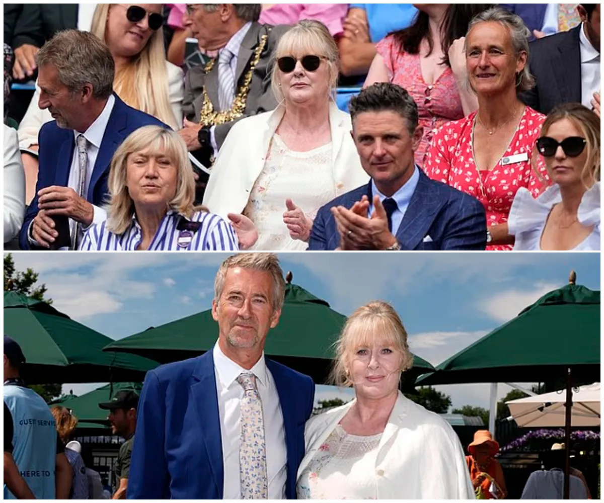 Sarah Lancashire makes rare appearance with husband Peter Salmon as they join Cate Blanchett, Rebel Wilson, Molly-Mae Hague and more stars turning Centre Court into a red carpet on scorching day two of Wimbledon - suong