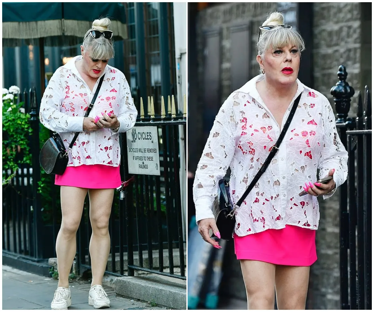 ‘I’m very happy in my own company’ – Suzy Eddie Izzard, 63, embraces summer in bright pink miniskirt and white blouse during Soho stroll as she opens up about dating as a trans woman and her hopes for future love - suong