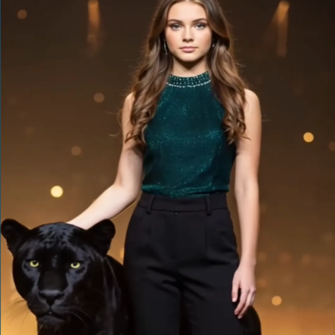 Young Woman Stuns Talent Show Crowd By Summoning Black Panther With Mysterious Calm