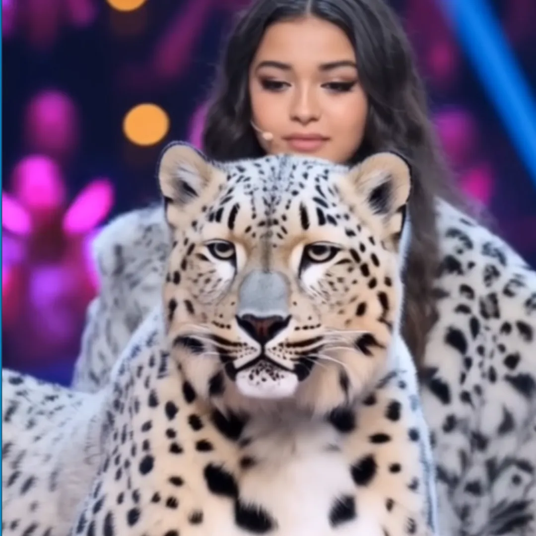 Woman Silently Commands Snow Leopard Onstage And Leaves Everyone In Total Awe