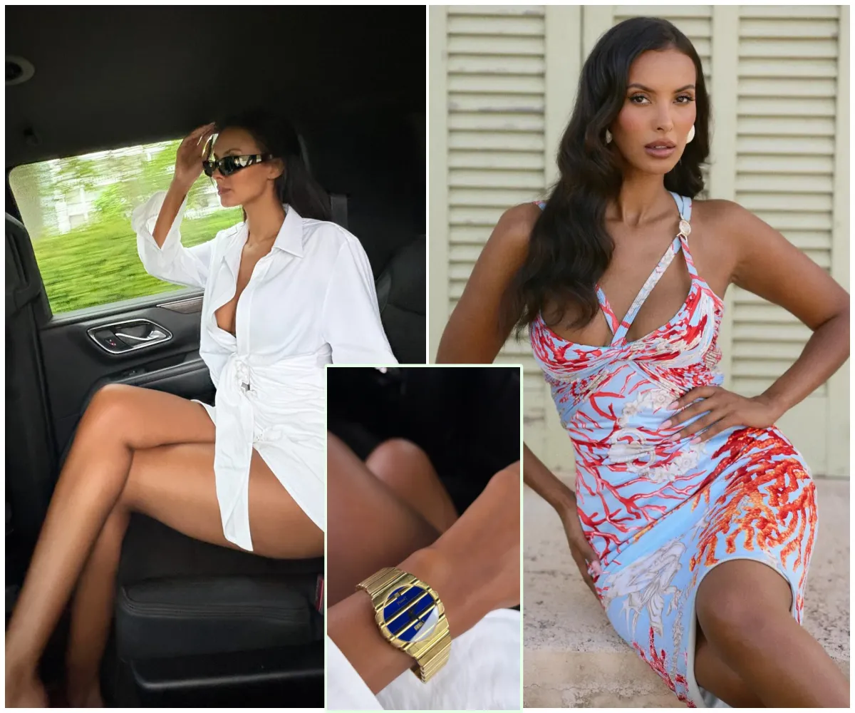 ‘I was just sunbathing in the back seat’ – Maya Jama stuns in thigh-skimming white shirt dress as she flashes toned legs and shows off £15k vintage Piaget watch on glamorous trip through Somalia - suong