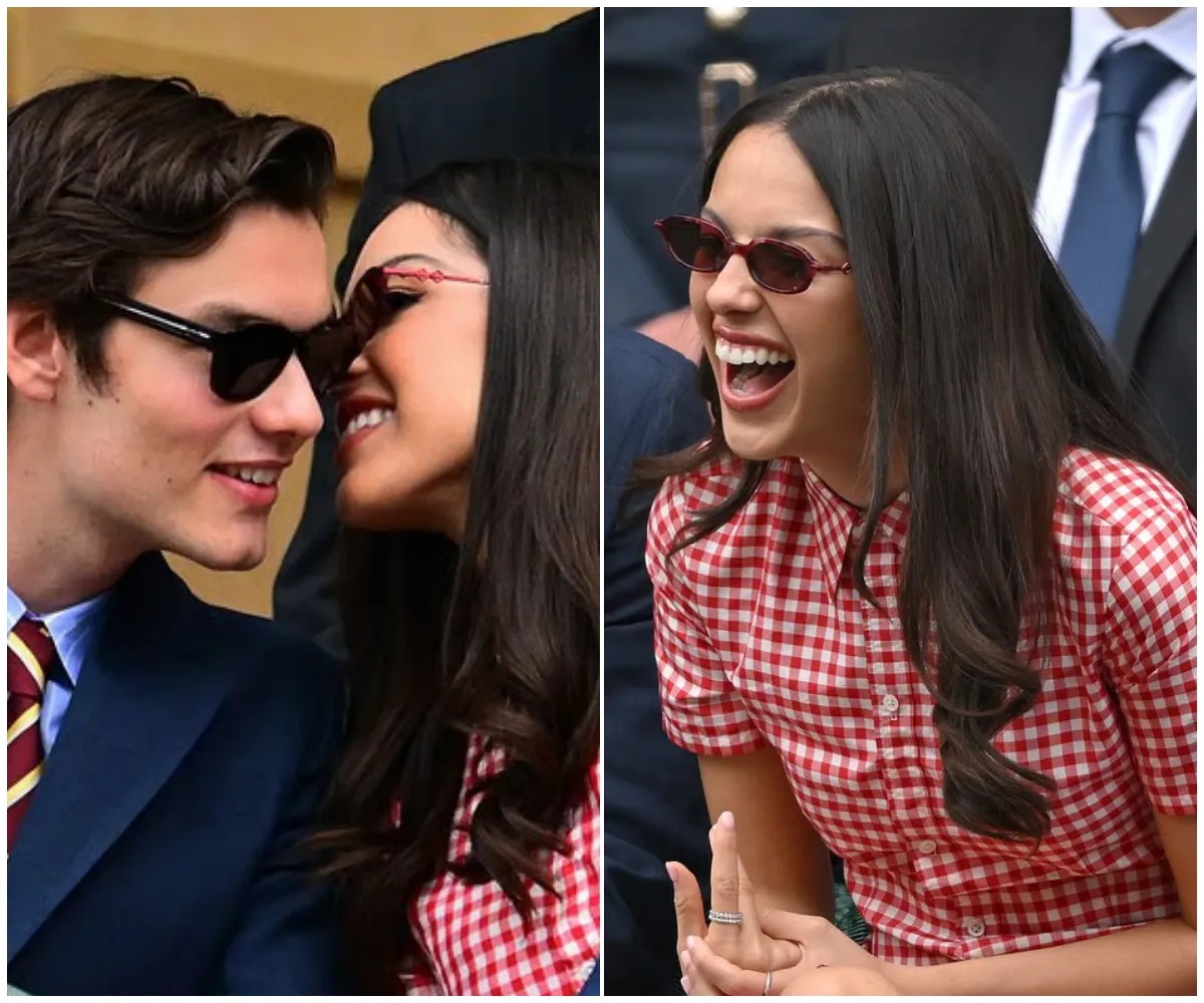 ‘Couldn’t stop giggling’ – Olivia Rodrigo shares rare public display of affection with boyfriend Louis Partridge as they hold hands, cuddle and laugh courtside at Wimbledon amid star-studded celeb turnout - suong