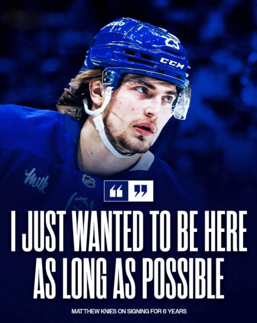 Why Matthew Knies 'Wanted To Go Long-Term' On Six-Year Extension With The Maple Leafs
