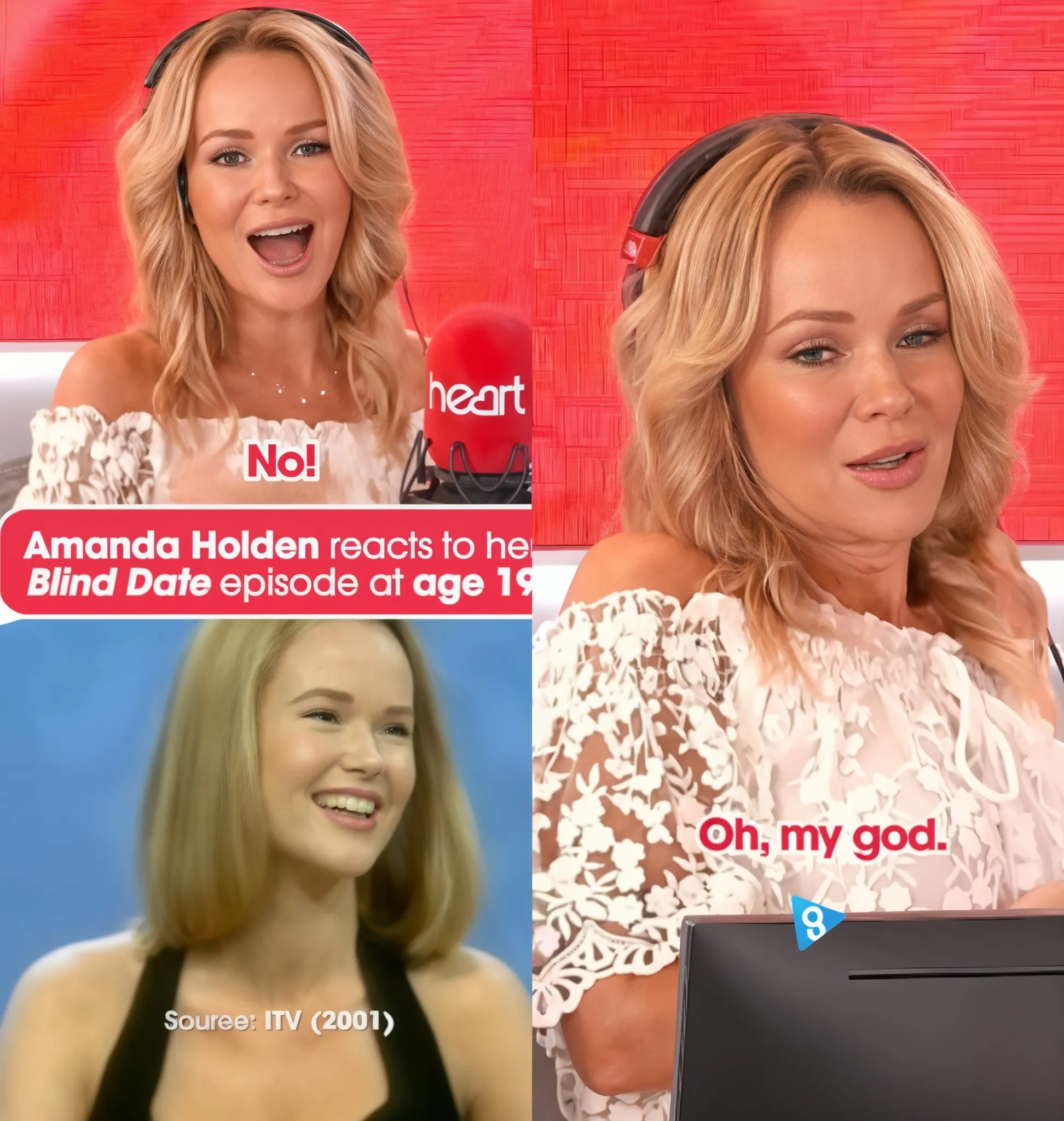 Amanda Holden cringes at Blind Date clip on Heart Breakfast