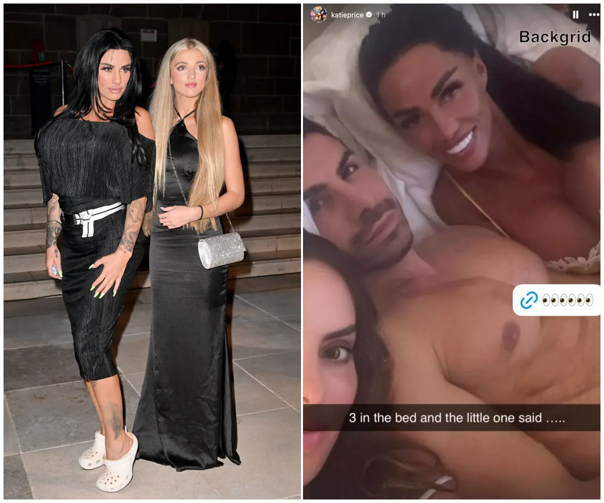 ‘3 in the bed and the little one said…’ – Katie Price shares cheeky bedroom snap from Dubai with mystery man and woman as she fumes over being banned from daughter Princess’ 18th birthday bash amid ITV documentary drama - suong