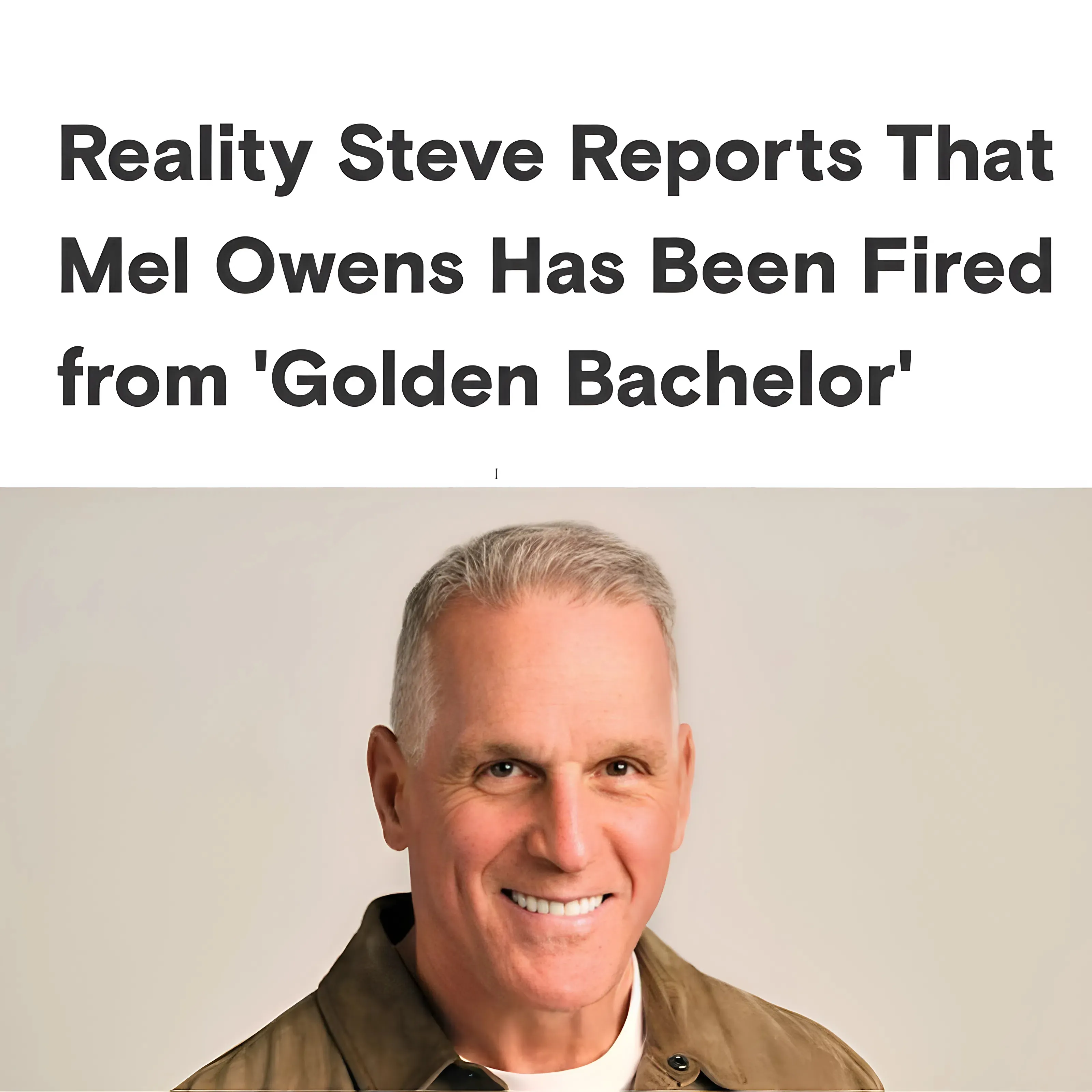Reality Steve Reports That Mel Owens Is "Out" as 'Golden Bachelor' Following Controversial Comments