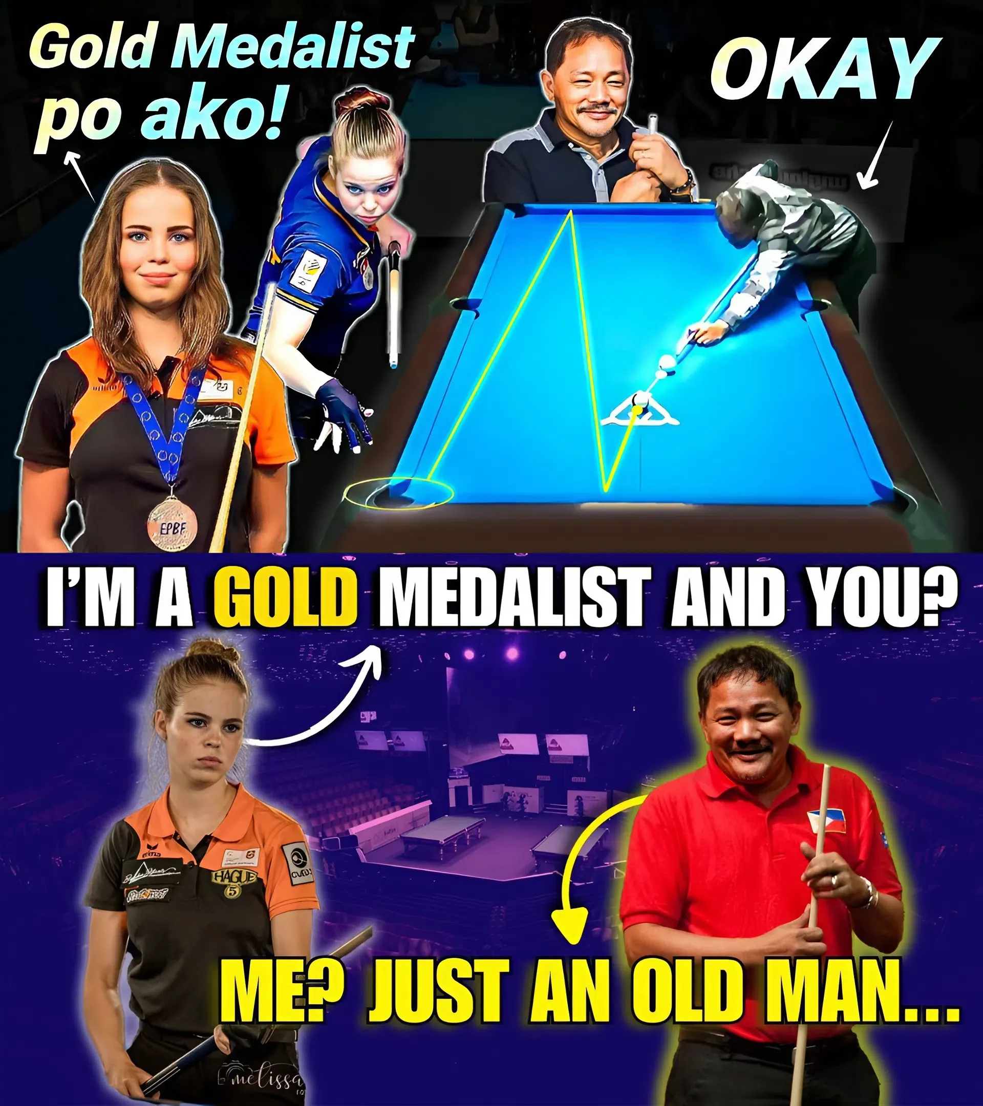 She walked in full of confidence, believing she could outplay the legendary Efren “The Magician” Reyes. In this unforgettable showdown, witness how a 64-year-old legend proves that experience, skill, and strategy still reign supreme.