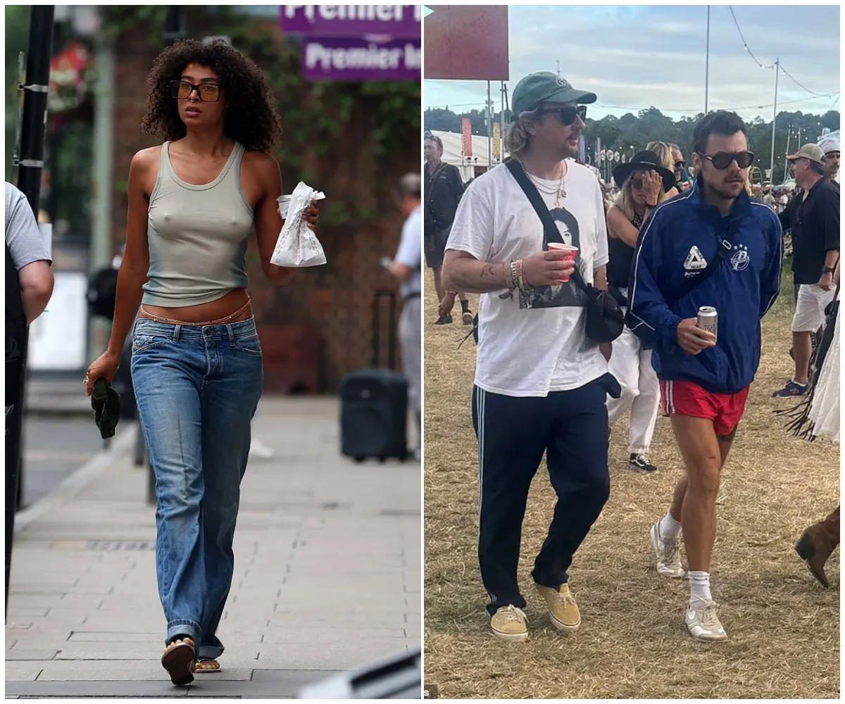 Harry Styles' Glastonbury kiss sparks headlines as mystery woman Ella Kenny steps into spotlight – producer seen for first time since steamy late-night moment, revealed to be close friends with ex-girlfriend’s stylist in a twist no one saw coming - suong