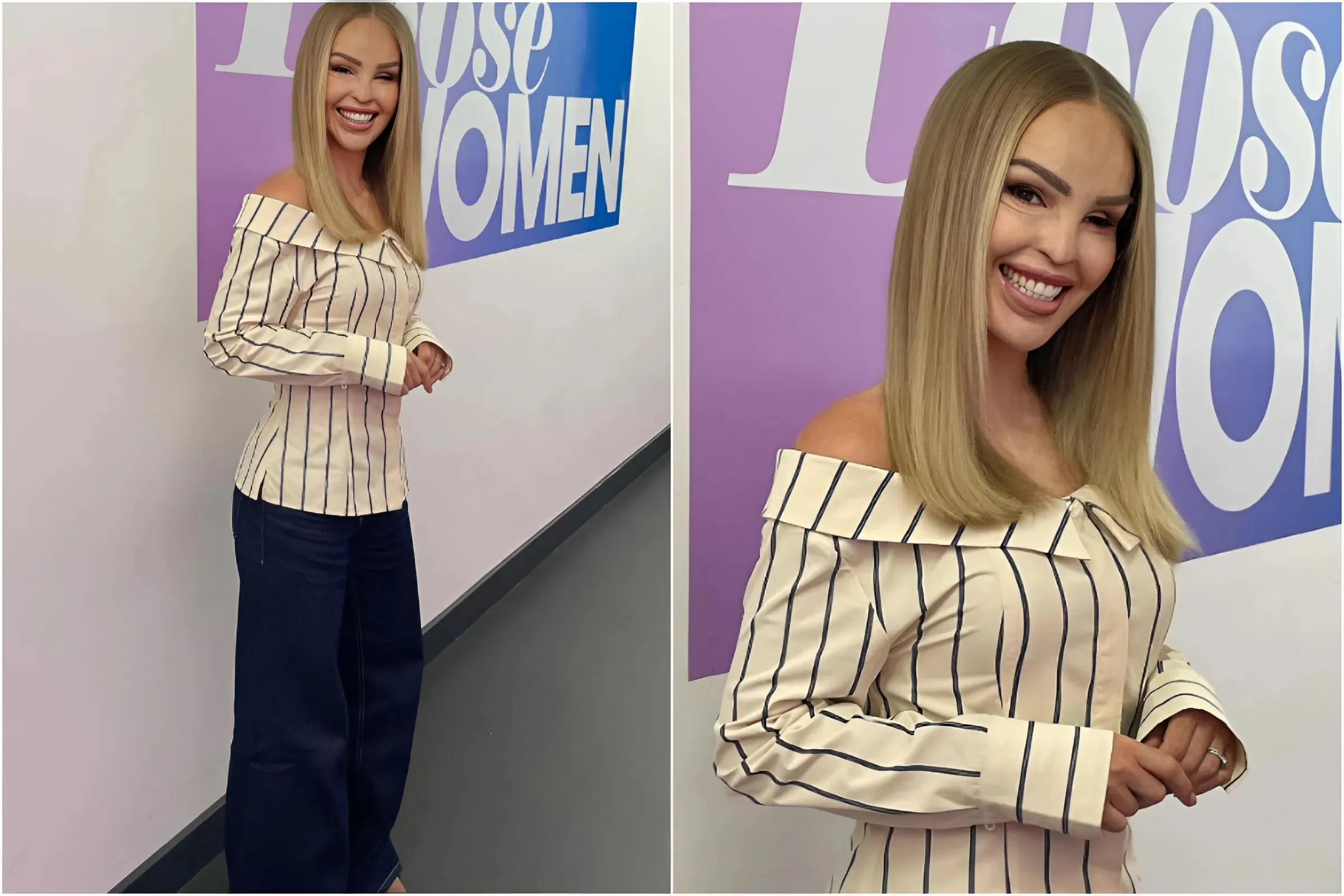 Loose Women's Katie Piper Stuns in Chic Wide-Leg Trousers from Debenhams trucc