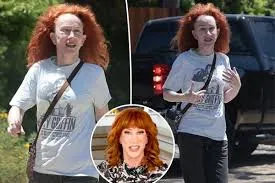 Kathy Griffin steps out with wild, natural hair while wearing her own merch in LA