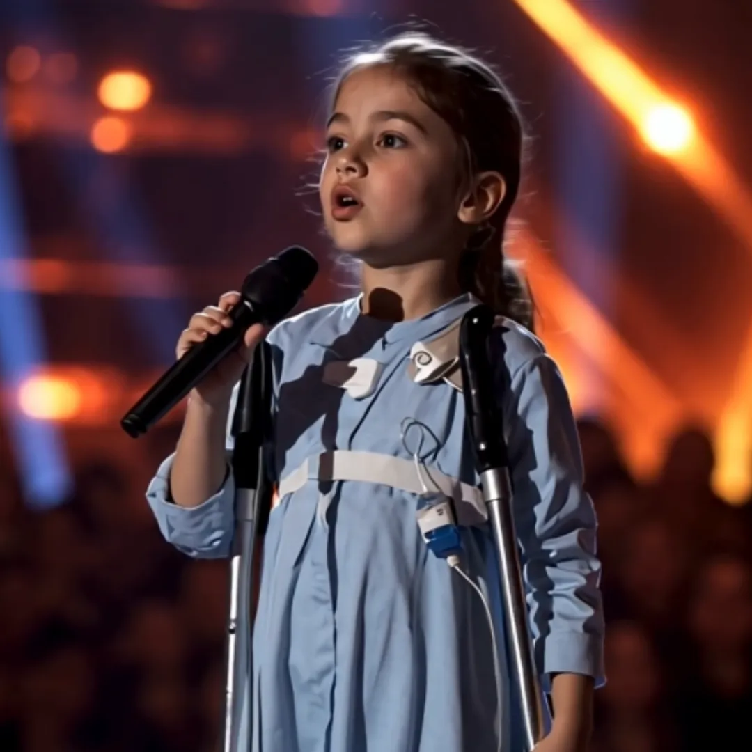 A Little Girl on Crutches Stuns AGT Judges with Her Heart-Wrenching Performance