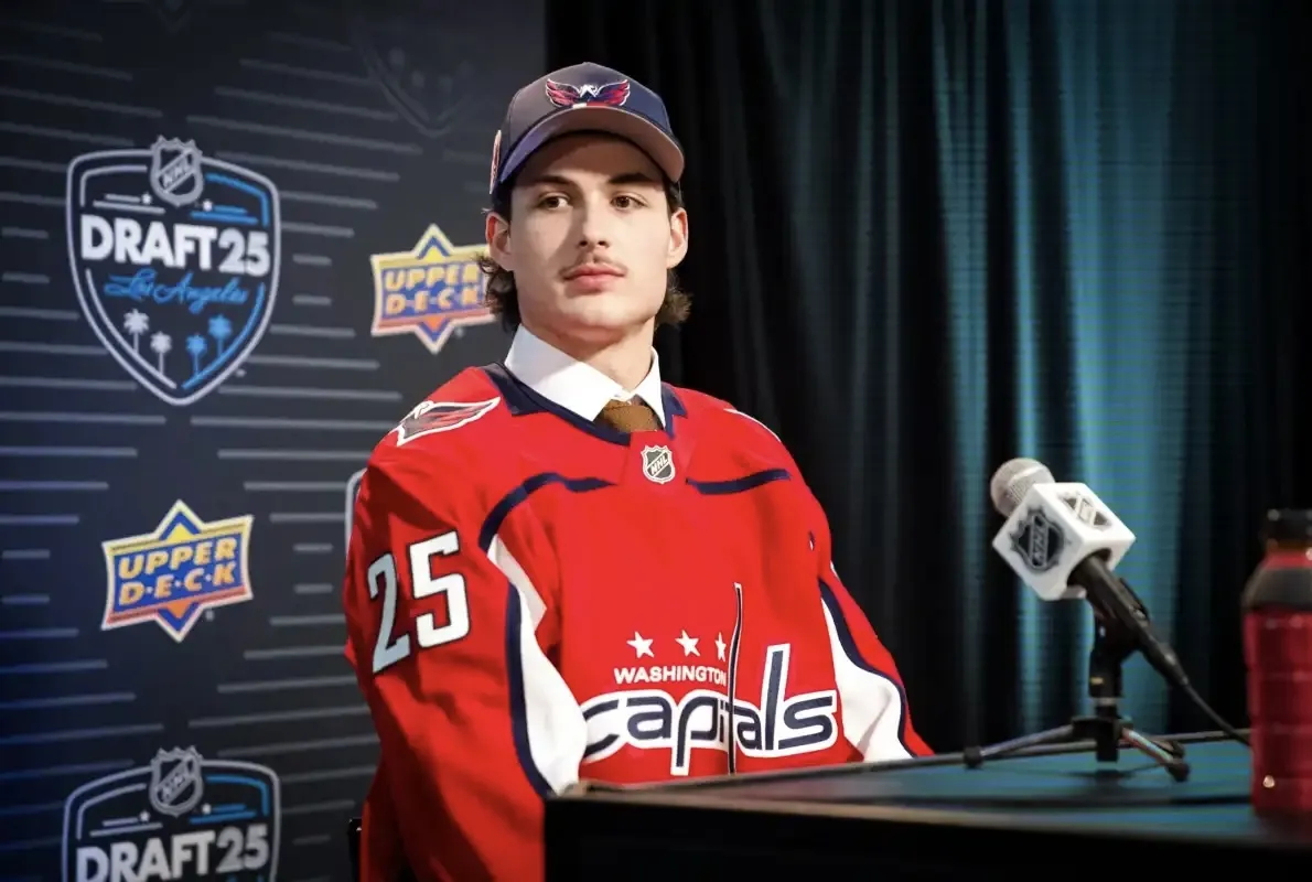 Capitals first-round pick Lynden Lakovic wants to develop his physical game after having 4 PIMs last season: ‘I do need to add a little bit of nastiness’
