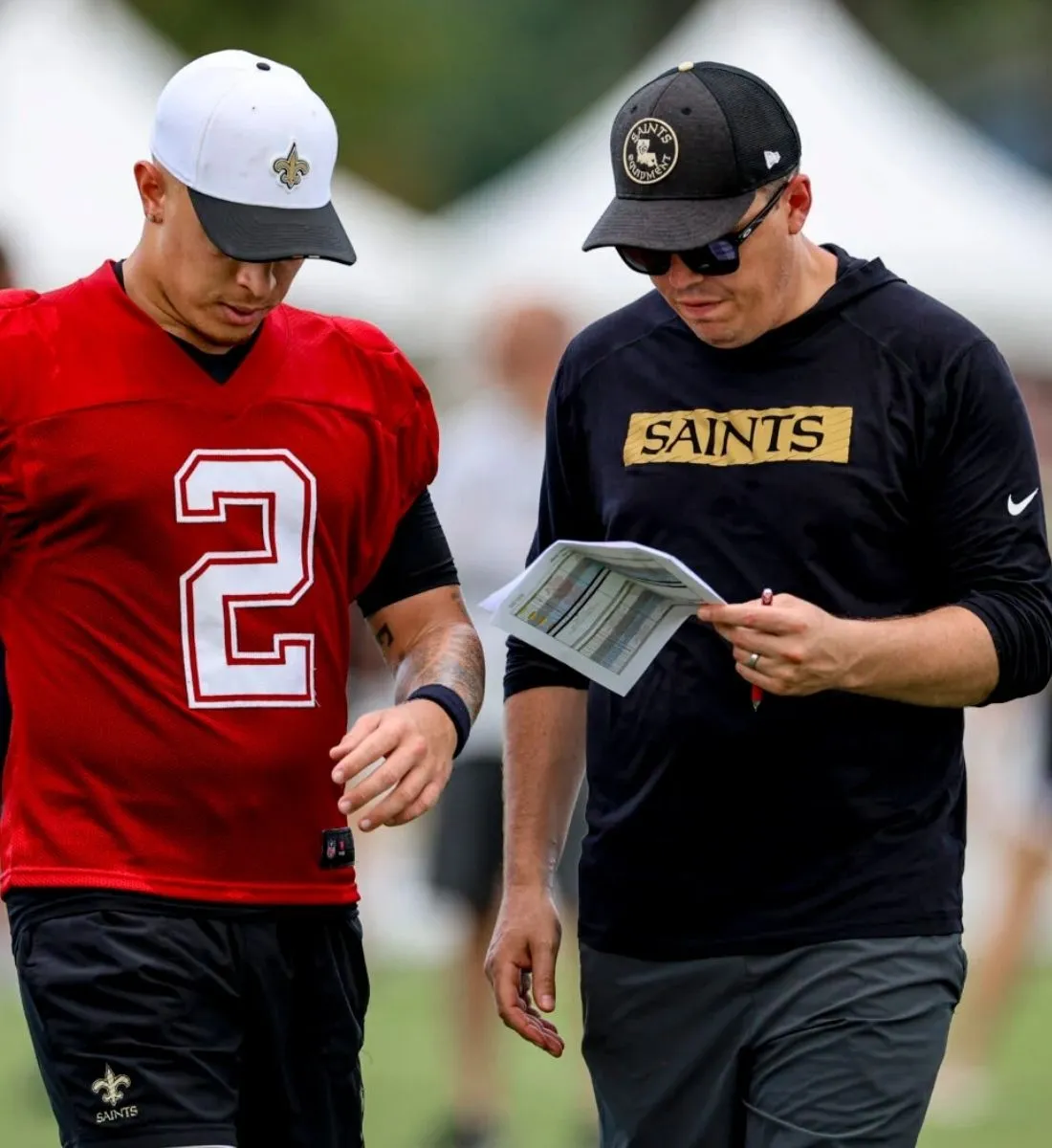 Spencer Rattler on what Kellen Moore has told him about the New Orleans Saints offense and starting opportunity