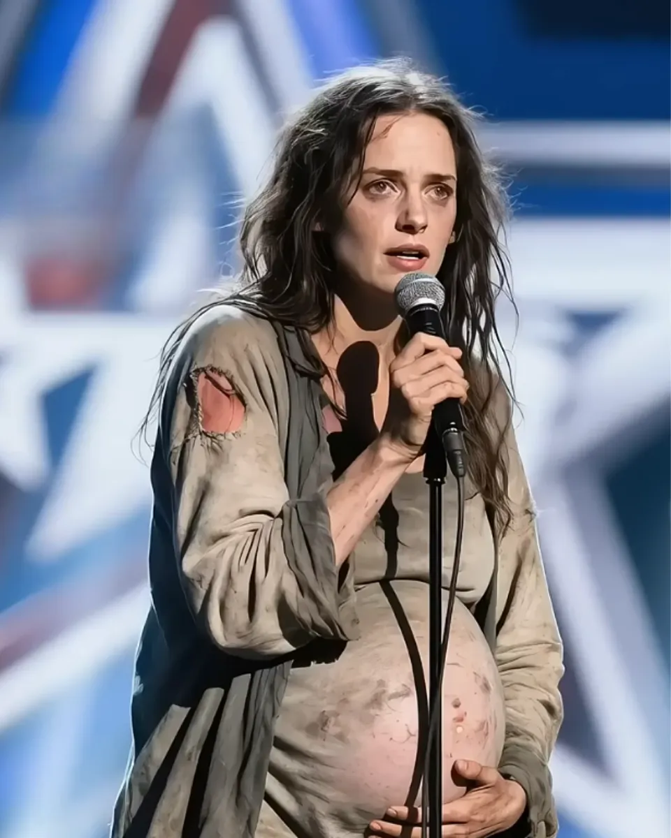 Barefoot, Expecting, and Alone… She Walked In With Nothing—But When She Sang, the Room Was Filled With the Grace of God