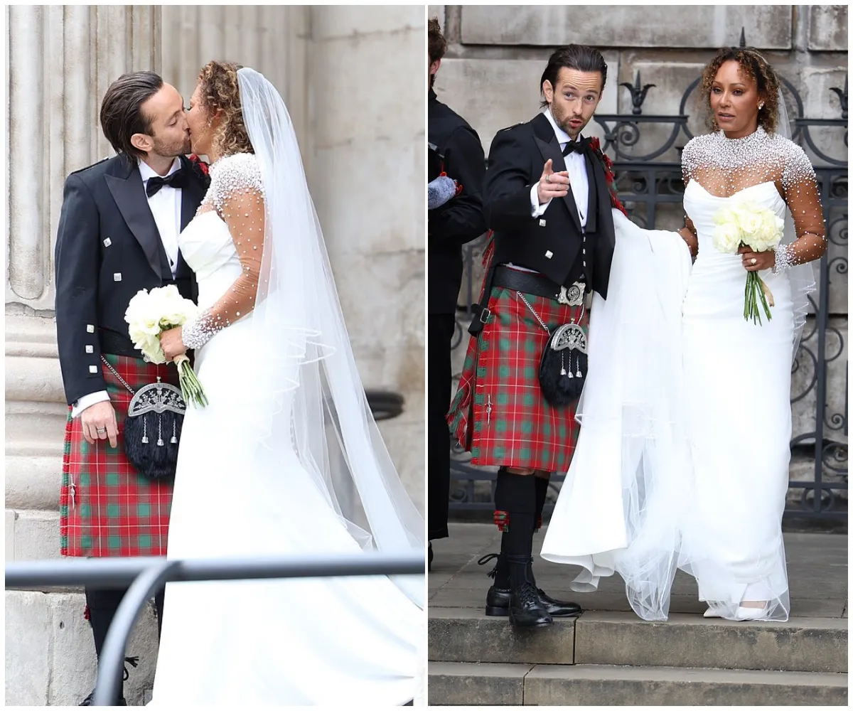 Mel B ties the knot in emotional cathedral wedding as she becomes Mrs McPhee – Spice Girl kisses new husband Rory on St Paul’s steps while only Baby Spice attends and £28k sky-high reception awaits at The Shard - suong