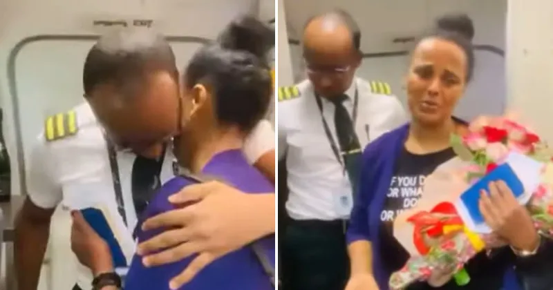 Mom who worked as housekeeper for 30 years breaks down after seeing son in pilot’s uniform