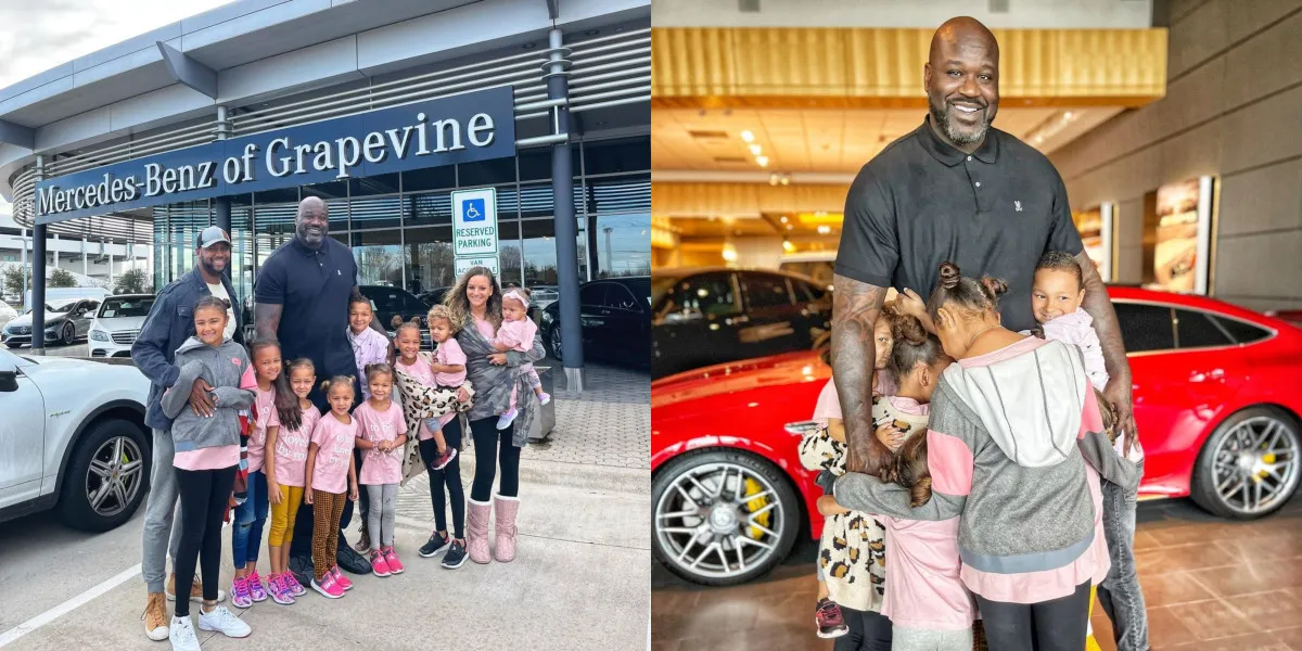 Shaq surprises family of 11 with two new cars and more