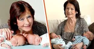 66-year-old mom criticized after giving birth to twin boys