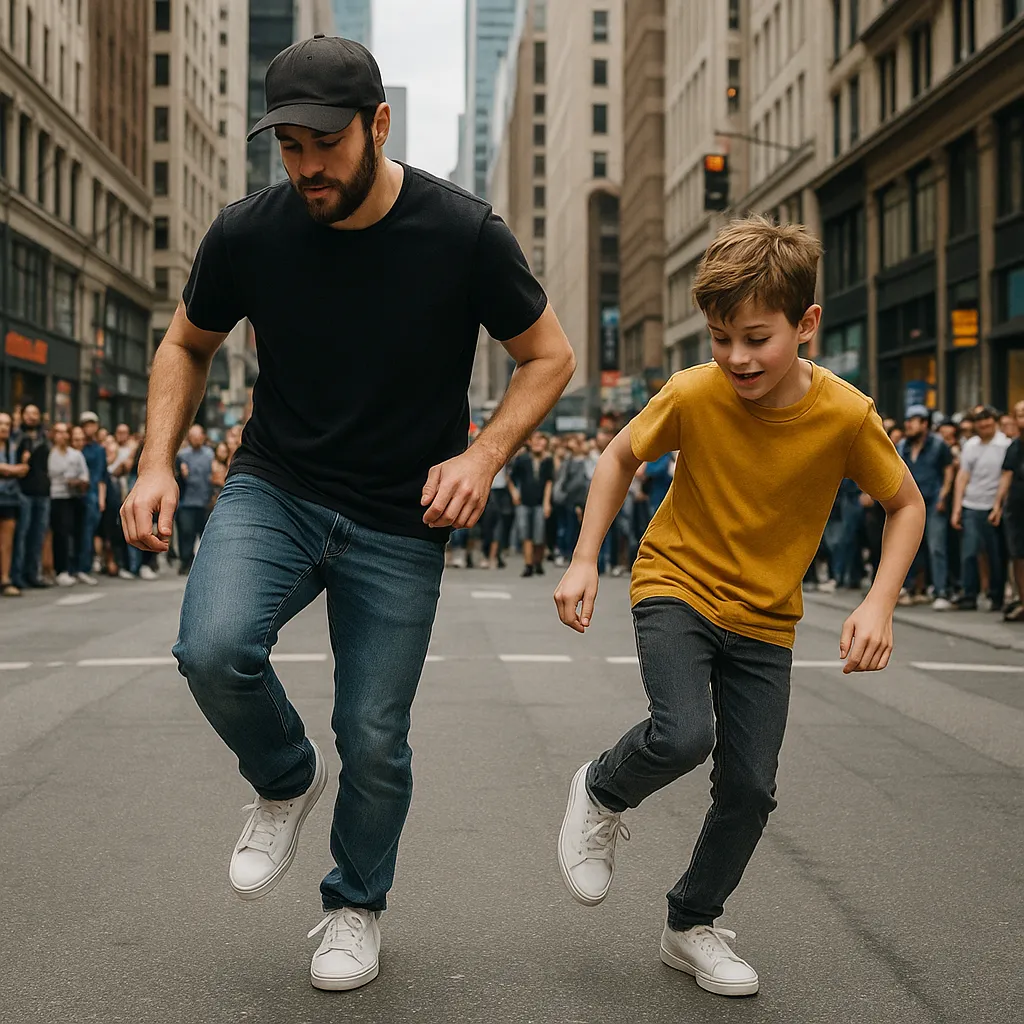 The Day a Man and a Boy Silenced the Street with a Shuffle Dance That Shook the City