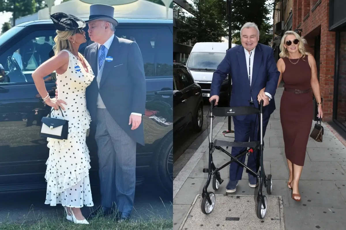 Eamonn Holmes, 63, struggles to walk as he arrives at party with girlfriend Katie Alexander, 43... ngocc