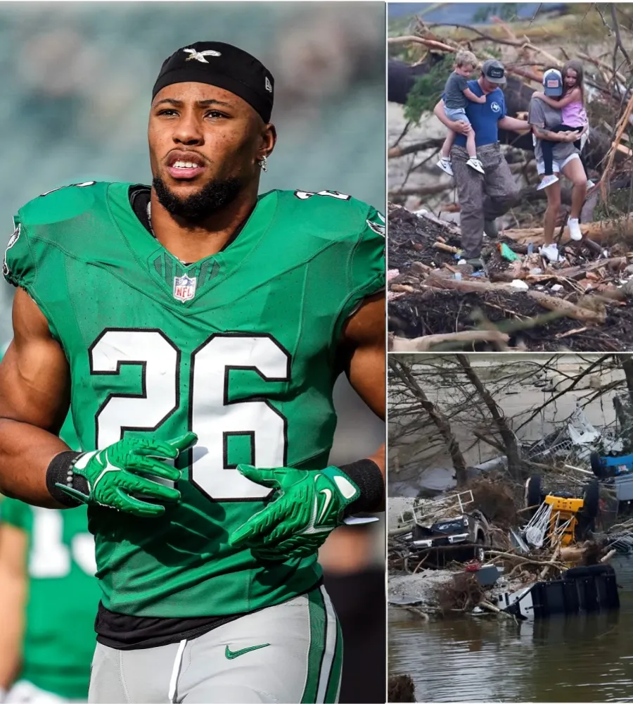 Saquon Barkley Donates $7 Million and Personally Joins Texas Flood Rescue Efforts