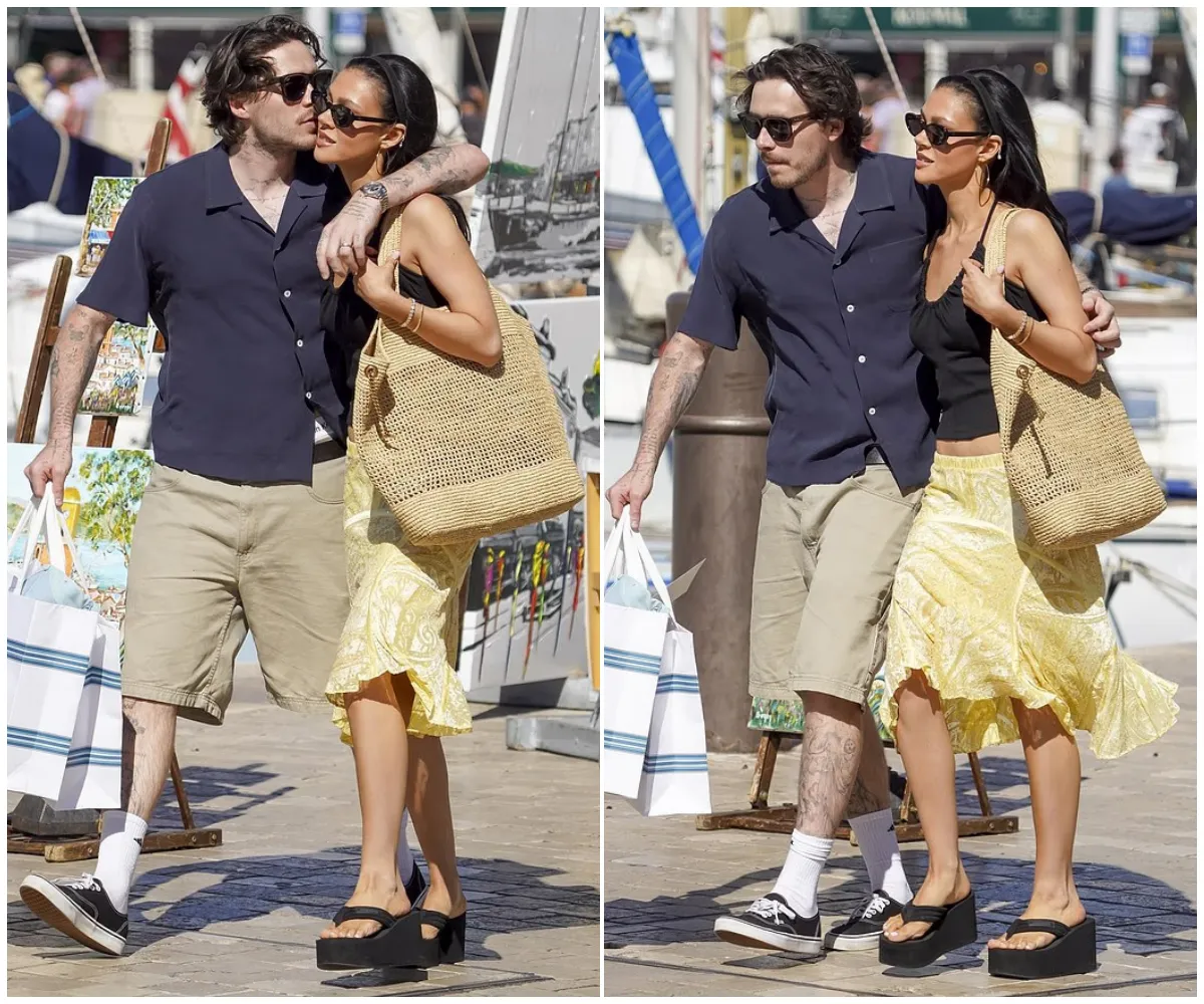 Brooklyn Beckham and wife Nicola Peltz flaunt PDA on luxury Saint-Tropez getaway with her billionaire family while insiders fear ongoing feud could destroy his once-unbreakable bond with sister ahead of her 14th birthday - suong